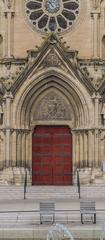 Portal of Saint Baudilus church in Nîmes, Gard, France