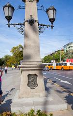 Street lamp at Eagle Bridge in Sofia, Bulgaria