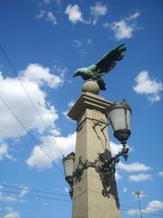 Sofia City monument in Bulgaria with eagle sculptures