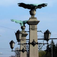 Lanterns and eagles on Eagles Bridge in Sofia, Bulgaria