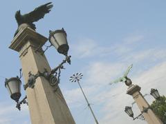 Sepia-toned image of Orlov most (Eagles' Bridge) in Sofia