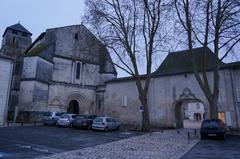 Entrance porch of the abbey and the portal of St-Pallais church in Saintes