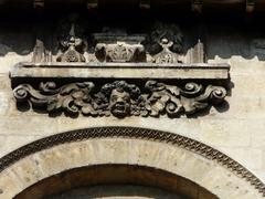 Mascaron on the apse of Saint-Étienne-de-la-Cité church in Périgueux