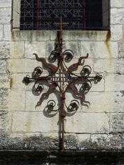 cross above the west portal of Saint-Étienne-de-la-Cité church in Périgueux