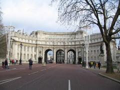 Admiralty Arch in London under a clear blue sky