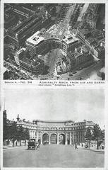 Admiralty Arch with historical penny postcard overlay