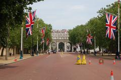 Admiralty Arch in London on a sunny day