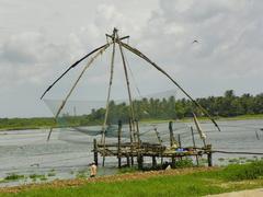 Fort Cochin beach with Chinese fishing nets