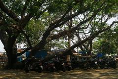 bike parking in Fort Kochi, India