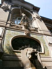 Neptune statue at Civic Aquarium of Milan