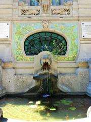 Main entrance of the Civic Aquarium of Milan in Art Nouveau style