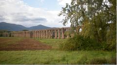 Acquedotto Nottolini in Tuscany Italy on a sunny day