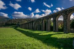 Arcade of the aqueduct in Italy