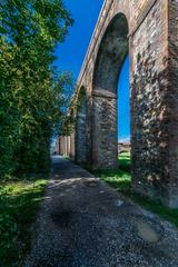 Ancient aqueduct arches in Italy