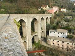 Genoa aqueduct canal bridge in Struppa