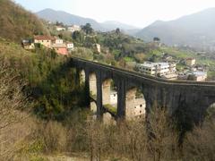 Genoa canal bridge of the historical aqueduct in Struppa