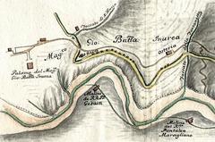 Matteo Vinzoni's 1729 detailed map of Genoa's aqueduct