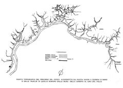 topographic map of the historic aqueduct of Genoa