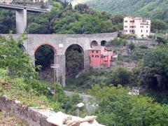 Genoa Staglieno historical aqueduct St. Antonino canal bridge