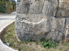 ancient bas-relief of an eagle at the highest point of Alatri's acropolis