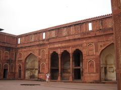 Inner beauty of Agra Fort showcasing detailed architecture