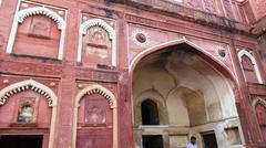 Inside view of the Jahangiri Mahal in Agra