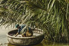 Basket boat in Cẩm Thanh, Hội An, Vietnam