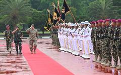 US Ambassador Sung Y. Kim with General Milley and General Andika at Mabes TNI, Jakarta on July 25, 2022