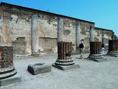 Historical basilica with towering columns and intricate architectural details