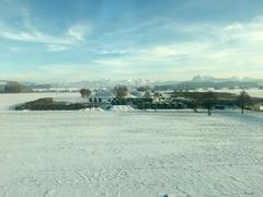 car in snow-covered landscape