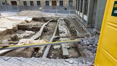 Archaeological excavation in Fribourg, Switzerland in summer 2024