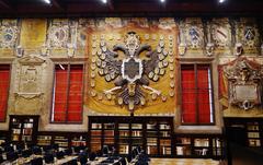 Municipal Library of the Archiginnasio interior in Bologna