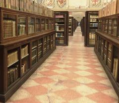 Library of Archiginnasio in Bologna, Italy