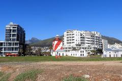 Green Point Lighthouse in Cape Town on a sunny winter day