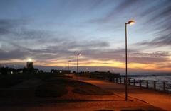 Green Point Lighthouse at sunset in Cape Town, South Africa