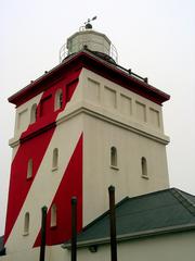 Groenpunt Lighthouse with ocean background