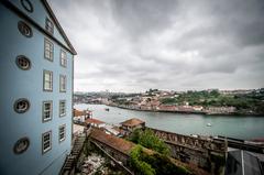 Scenic view of Porto's skyline with historic buildings along the Douro River