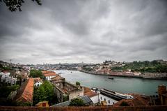 Porto cityscape with colorful buildings and Douro River