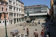 1875 bronze monument to Venetian patriot Daniele Manin in Campo Manin, Venice