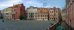 Campo San Angelo square at sunset in Venice