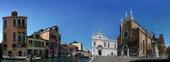 Campo San Zanipolo in Venice with Basilica of Santi Giovanni e Paolo and Scuola Grande di San Marco