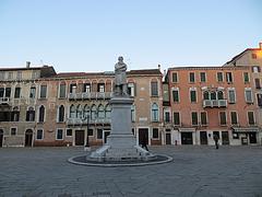 Campo S. Stefano panoramic view in Venice, Italy