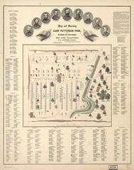 Map and directory of Camp Patterson Park in Baltimore Maryland