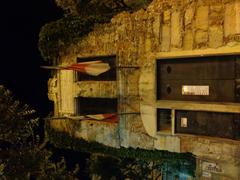 Casa di Colombo monument at night