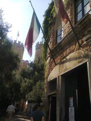 Facade of Christopher Columbus' house and Porta Soprana Towers