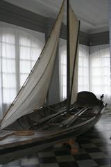 Peter the First's self-built ship on display at a museum