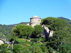 Portofino Castle tower in Liguria, Italy