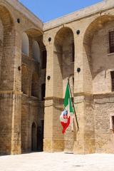 Piazza d'Armi corner detail at the Grande Castle in Brindisi, Italy