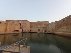 Castello Alfonsino with a clear blue sky in Brindisi, Italy