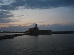 Entrance of Brindisi harbour panoramic view